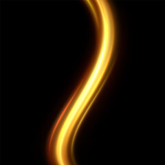 Gold background. wavy lines of fire. light effect.	