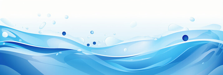 Wave water surface with bubbles. vector illustration