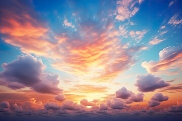 Naklejka na ściany i meble Heavenly Tranquility: Idyllic Sky Views