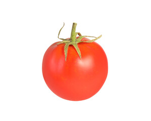 One ripe cherry tomato isolated on white