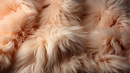 Closeup woolen fiber in neutral beige color.