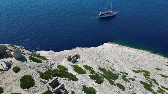 croatia kornati islands aerial view panorama