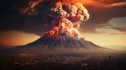Cotopaxi volcanic activity in Ecuador - obrazy, fototapety, plakaty