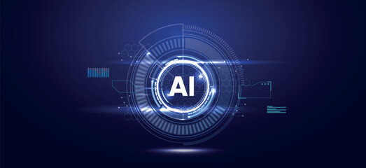 AI futuristic digital background. Chat gpt concept