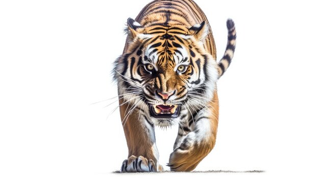 Fierce tiger photo realistic illustration - Generative AI.
