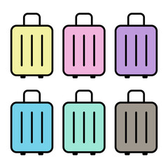 simple vector illustration various bags on white