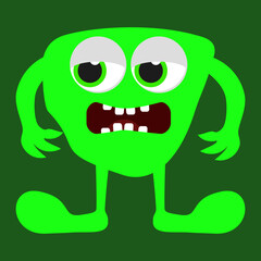 Simple vector illustration small monster