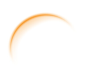 The edge of a golden solar eclipse on transparent background. Golden eclipse for product advertising, natural phenomena, horror concept and others. PNG. - obrazy, fototapety, plakaty