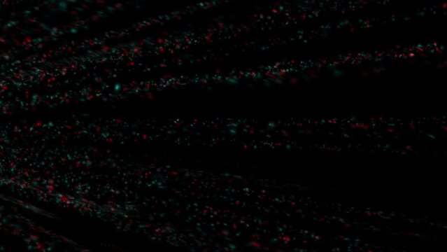 Particular structure with central glowing core and rotational panning.