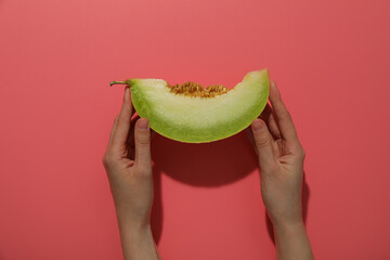 Juicy and tasty summer time fruit concept - melon