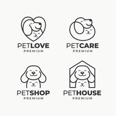 Pet Logo Design Template Set