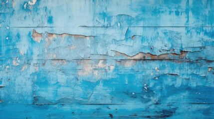 Fototapeta na wymiar Abstract blue old peeling paint grunge background 