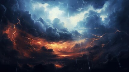 Abstract clouds and lightening background  - obrazy, fototapety, plakaty