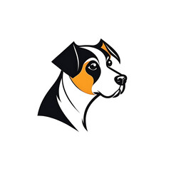 Dynamic puppy character logo cartoon