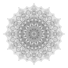Modern Decorative Vector Illustration of an Oriental Mandala Colorful Floral Ornament 