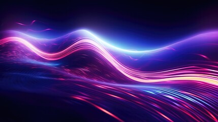 Abstract neon high speed waves racing background 