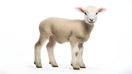 Fototapeta premium Lamb on white background