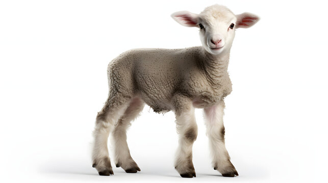 Lamb on white background
