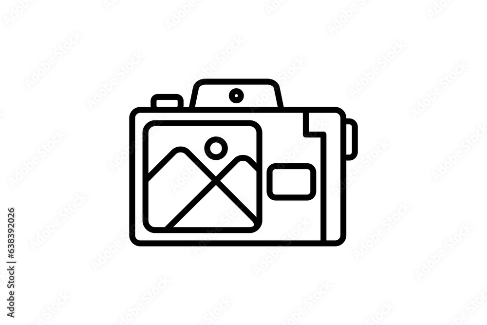 Poster camera icon. icon related to multimedia and entertainment. suitable for web site design, app, user i