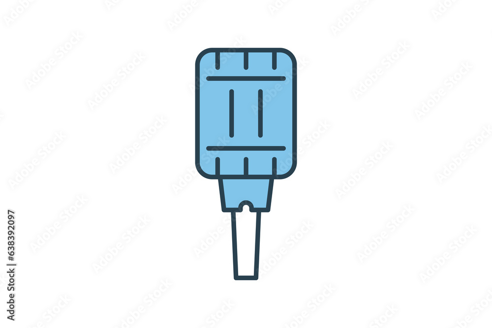 Poster microphone icon. icon related to multimedia and entertainment. suitable for web site design, app, us