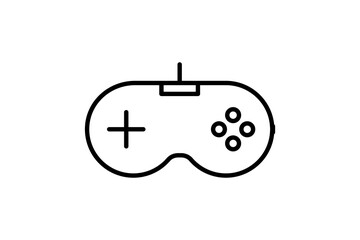 Gaming Controller Icon. Icon related to multimedia and entertainment. suitable for web site design, app, user interfaces. line icon style. Simple vector design editable