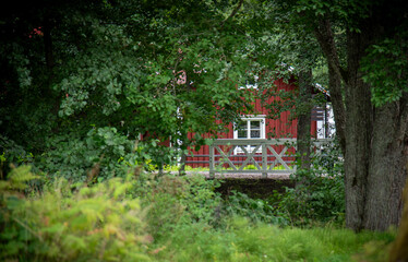 Red wooden cottage 