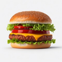 hamburger on a white background