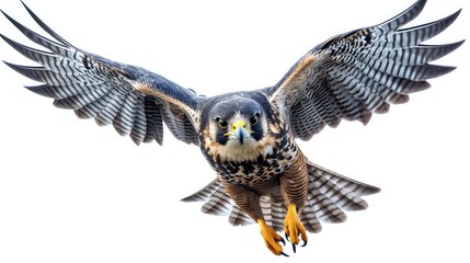 Swift peregrine falcon photo realistic illustration - Generative AI.
