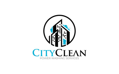 Illustration vector graphic of pressure power wash spray logo design template