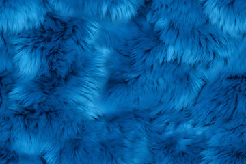 Obraz premium High detailed Close-up Blue color sheep fur seamless pattern. Natural sheepskin rug seamless pattern background. Wool texture top view Generative Ai