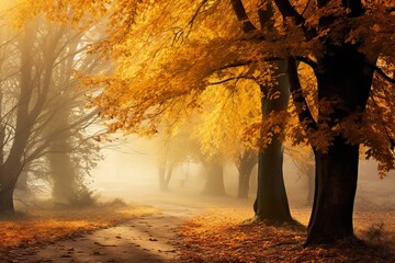 Autumn's Majesty: Tranquil Landscape..