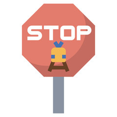 STOP line icon,linear,outline,graphic,illustration