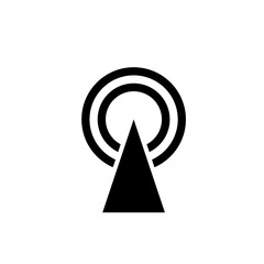 Broadcast Icon. Transmission, Transmitter. Antenna, Share Information Symbol.