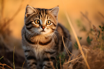 A Black-footed Cat portrait, wildlife photography