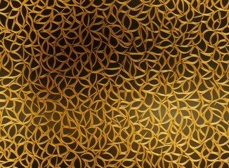 Gold fabric background, wavy yellow texture. Luxurious silky smooth fabric. SEAMLESS PATTERN. SEAMLESS WALLPAPER.