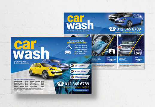 Car Wash Car Detailing Flyer Layout