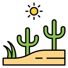 Desert Day Landscape Icon