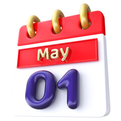 01 May -  Icon 3D Calendar Render