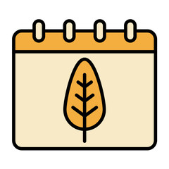 Autumn Calendar Icon