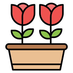 Large Flower Pot Icon