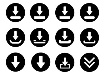 Set of Download Icons