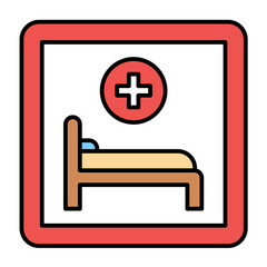 Fototapeta premium Hospital Sign Icon