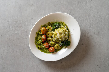 Korean food dish Steak, rosé pasta, tomato spaghetti, caviar, garlic cream pasta, basilfest spaghetti