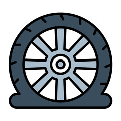 Flat Tire Icon