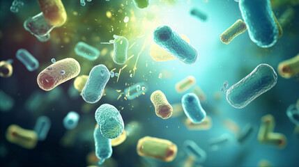 Salmonella Bacteria. Medicine concept