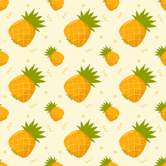 pineapple seamless pattern background illustration