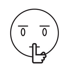 Silence Emoji yellow face