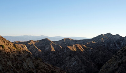 Fototapeta premium Ed Davis Park in Towsley Canyon, California, during sunset
