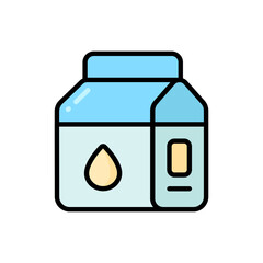 Simple Milk lineal color icon. The icon can be used for websites, print templates, presentation templates, illustrations, etc