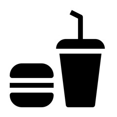 Burgers and soft drinks